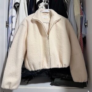 Zara Off-White Teddy Jacket